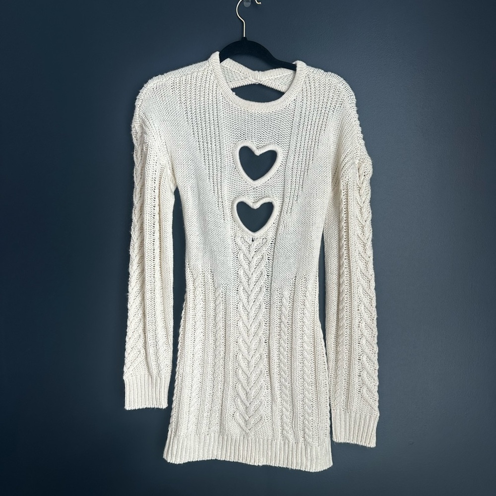 For Love And Lemons Cream Knit Sweater